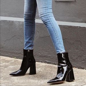 Alias Mae patent leather heeled boots